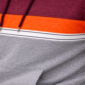 Sweat à capuche en molleton de coton color block pour homme, streetwear, confortable, respirant, élégant, durable, tissu personnalisé - Product Image 5