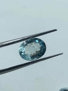 Piedra Preciosa de Aguamarina Natural de Alta Calidad, Corte Ovalado, 2 Piezas, 4.40 Quilates, 8x10MM, para Fabricación de Joyería y Anillos - Product Image 3