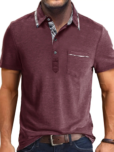 Polo homme d'été à rayures imprimées, confortable et respirant, style urbain décontracté, personnalisable avec logo, manches courtes - Product Image 3