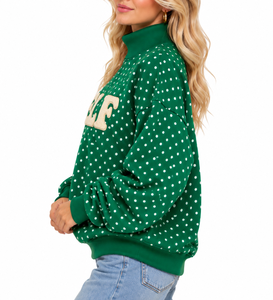 Sudadera de Mujer Ecológica, Transpirable, Antiarrugas, Cuello Redondo, Hombros Caídos, Manga Larga, Poliéster y Algodón en la Parte Delantera - Product Image 2
