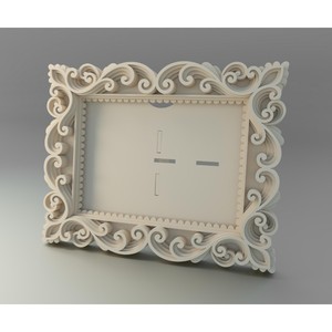 Ornate Rectangular Wooden Photo <b>Frame</b> Tabletop Horizontal Orientation - Product Image 1