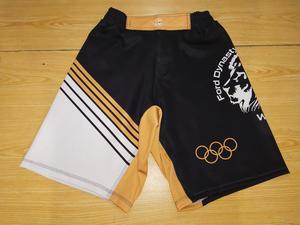 กางเกง MMA สีทองดำสำหรับผู้ชาย พิมพ์ลายแบบ Sublimation แห้งเร็ว ทรงปกติ สำหรับกีฬาศิลปะการต่อสู้แบบผสมผสาน ชุดกีฬาสำหรับนักต่อสู้ผู้ใหญ่ - Product Image 5