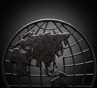 Porte-serviettes en métal design globe terrestre, texture moulée, pour cuisine et salle à manger, article pour commande en gros