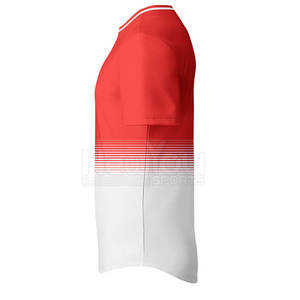 NOUVEAU Maillot de baseball pour homme YOU SPORTS rouge et blanc uni, manches courtes, col de baseball, 100 % polyester, vêtements de sport anti-transpiration - Product Image 5