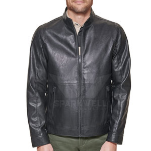 Premium <b>Men</b> Genuine Leather Eco-Friendly Quick Dry Breathable Stylish Outerwear Casual Travel Outdoor Fashion Leather <b>Jacket</b> - Product Image 5