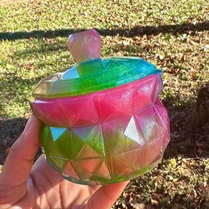 Caja de Joyería de Resina Floral Hecha a Mano de Lujo, Organizador Decorativo para Guardar Objetos Pequeños, Contenedor de Joyería de Resina Personalizado para Regalo - Product Image 4