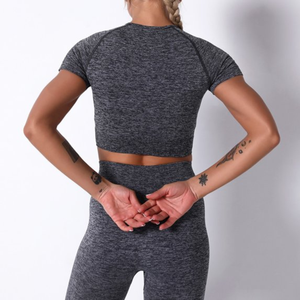 Conjunto de Yoga Personalizado para Mujer, Ropa Deportiva sin Costuras, Sujetador Deportivo con Leggings de Cintura Alta, Ropa de Fitness de Secado Rápido, Ropa de Gimnasio OEM - Product Image 4