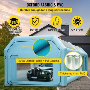Cabina di Verniciatura Gonfiabile Portatile 26x13x10ft con Illuminazione LED per Verniciatura Auto, Versione Migliorata con 2 Ventilatori e Sistema di Filtraggio dell'Aria - Product Image 3