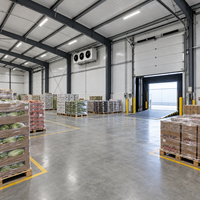 Staalconstructie koelopslagloods gekoelde producten koelcel geïsoleerde panelen met laadperron voor fruit en groenten