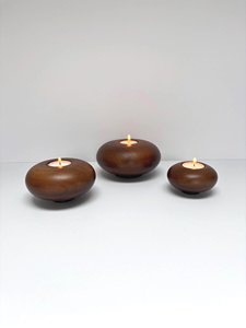 Nordic Style Wooden Candle <b>Stand</b> for <b>Tea</b> Lights Round Natural Finish Holder for Wedding and Home Decoration - Product Image 2