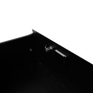 19\" 4U Black Steel Plate DJ Drawer Equipment Cabinet with Keys for Audio Sound Equipment - Product Image 6