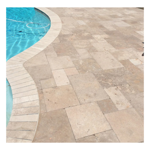 Dalles de terrasse en porcelaine imitation travertin 600x600mm & 600x900mm 20mm, dalles de porcelaine d'extérieur pour piscines et terrains de luxe - Product Image 2