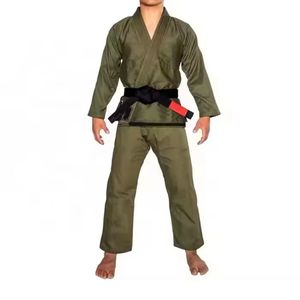 Kimono d'arts martiaux rouge avec revers contrastant noir, tenue d'entraînement professionnelle de karaté en toile de coton épaisse - Product Image 6