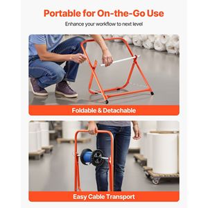 Dispensador de Cables de Acero de Alta Resistencia, Portátil, con Soporte para Bobinas de 20 mm de Diámetro y Base para Cables Eléctricos - Product Image 3