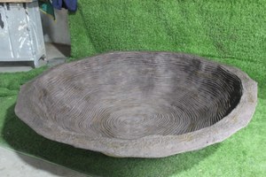 Grande décoration d'extérieur artisanale en FRP, design vague irrégulière, couleur grès, pour jardin - Product Image 6