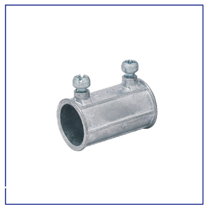Coupling <b>Set</b> <b>Screw</b> Type Electrical Conduit Connector Zinc Alloy Hardware For Secure Tubing Joiner Indoor Wiring Installations - Product Image 4