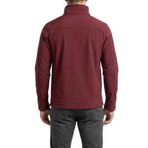 Chaquetas Softshell Color Vino Oscuro, Cuello Alto con Cierre Completo, Estilo Minimalista, Ropa Exterior Informal - Product Image 2