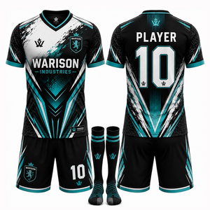 Conjuntos de Uniformes de Fútbol Unisex 100% Poliéster, Ropa Deportiva para Adultos que Absorbe la Humedad, Kits de Entrenamiento de Fútbol - Product Image 1