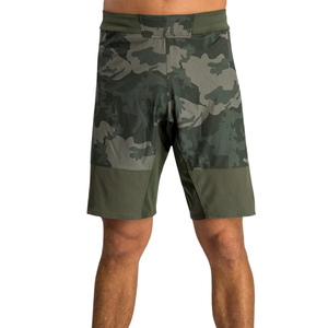 Shorts de MMA et de kickboxing personnalisés OEM, design uni, extensibles, en polyester et élasthanne, légers, confortables pour l'entraînement. - Product Image 4