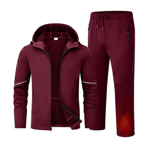 Men's Fleece Lined Tracksuits <b>Hooded</b> Winter Sweatsuits 2 Piece Set, Full <b>Zip</b> Jacket and Athletic Jogger Pants Outfit Warm Casual - Product Image 3