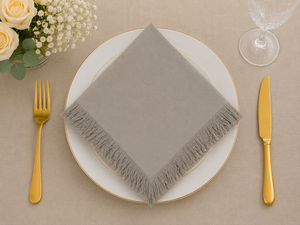 Serviette de table élégante en coton et lin - Product Image 2