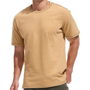 T-shirt pour homme de haute qualité, couleur unie, 100% coton, col rond, design simple, écologique, léger, respirant, séchage rapide - Product Image 1