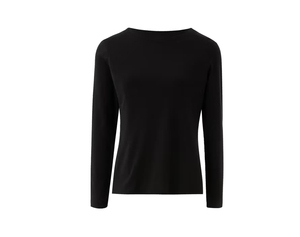 Unisex <b>Black</b> <b>Long</b> Sleeve Stand Collar Casual Solid Regular Fit Basic <b>T</b>-<b>Shirt</b> Flexible Stretch Silk/cotton Top Everyday Jersey - Product Image 1