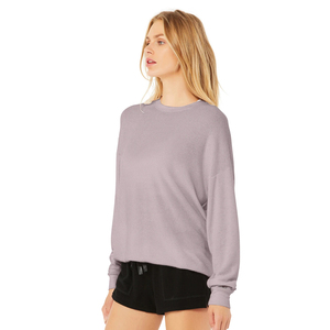 Sweat-shirt à col rond pour femme de haute qualité, survêtement doublé, décontracté, imperméable, anti-rétrécissement, en polyester/coton tricoté, hauts décontractés - Product Image 3