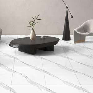 Aramani Seal Design 600x600mm Carreaux de porcelaine brillante 60x60cm 2x2 Carreaux de sol en céramique antidérapants aspect marbre mat de Vistaar - Product Image 4