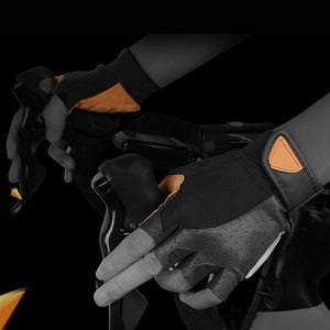 Gants mi-doigts en cuir PU imperméable WEST BIKING pour l'été, la course en montagne, le vélo, la moto, les sports, l'utilisation sur vélo - Product Image 5