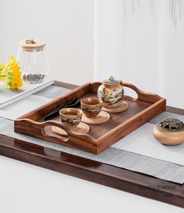 ถาดไม้วอลนัทอเมริกาใต้สไตล์โมเดิร์นอเนกประสงค์ พร้อมหูจับ - Product Image 3