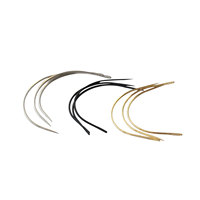 Aiguilles courbées de type C de qualité supérieure, prix de gros, outils de coiffure pour salon, ne rouillent pas, aiguilles pour extensions de cheveux