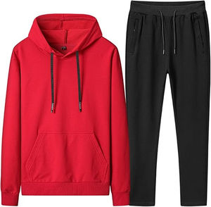 Ensemble décontracté d'hiver pour homme : sweat à capuche et pantalon à cordon de serrage en molleton 100 % coton, survêtement du Pakistan - Product Image 6