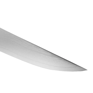 Cuchillo para carne de 4.75 pulgadas, hoja afilada de acero de Damasco con mango de madera Pakkawood negra para cortar carne de res, filetes y cenas. - Product Image 2