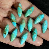 Pierres précieuses naturelles de qualité supérieure AAA+ en turquoise bleue de Muhave, taille marquise, personnalisées, pour la fabrication de bijoux
