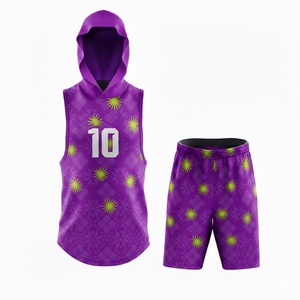 Conjunto de Uniforme de Fútbol de Invierno Personalizado al por Mayor, Camiseta de Fútbol Lisa con Capucha 100% Algodón, Impresa por Transferencia Térmica 7v7 - Product Image 4