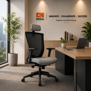 Chaise de bureau ergonomique moderne et nouvelle, réglable en hauteur, pour personnel, cadres et étudiants, pivotante, certifiée BIFMA, en PP et mousse PU - Product Image 1
