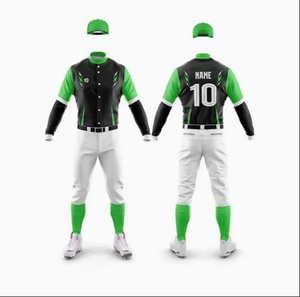 Ensemble d'uniformes de baseball et de softball personnalisés, 100% polyester, imprimé par sublimation, respirant, séchage rapide, kit de maillot d'équipe, hommes adultes - Product Image 3