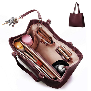Bolso Tote de Trabajo de Cuero Genuino de Color Sólido, Estilo Minimalista, Parte Superior Abierta para Uso Diario en Negro, Verde, Marrón, Rosa, Borgoña - Product Image 3