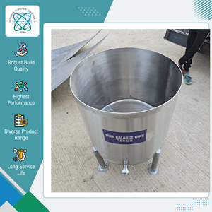 Qualité supérieure, écologique, facile à utiliser, 200 litres. Réservoir de réception de lait en acier inoxydable de fabrication indienne, capacité de production élevée - Product Image 2
