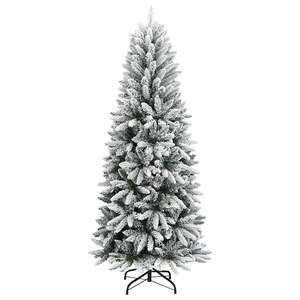 Sapin de Noël artificiel blanc à 150 LED, 59,06 pouces, lumières festives pour les fêtes - Product Image 5