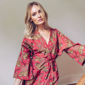 Batas tipo kimono 100% algodón para mujer y hombre, bata de boda para dama de honor, bata de baño, regalos, ropa de playa larga/corta - Product Image 1