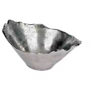 Classic Design Black and Gold Hammered Metal Bowl Food Serving Bowl for <b>Dinnerware</b> and Food Serving Kitchenware Accessory - Product Image 1