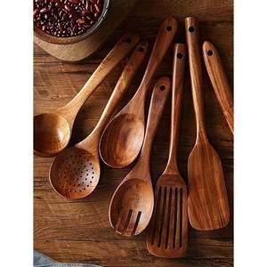 Cuillère à frire en bois de manguier d'Inde de qualité supérieure, fabriquée à la main, couverts en bois, ustensiles RR ENTERPRISES - Product Image 1