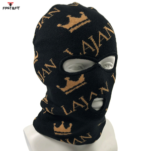 Cagoule de moto et de ski à motif imprimé, haute qualité, à un trou, noire, personnalisable, prix de gros - Product Image 2