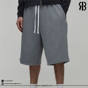 Pantalones Cortos Bermuda Casuales Grises para Hombre, de Cintura Media, Tejidos en Algodón, Transpirables, Estilo Urbano, en Oferta - Product Image 2