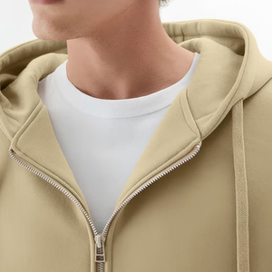 Sudadera con capucha de forro polar para hombre, holgada, extragrande, con cremallera completa, gruesa y cálida para invierno - Product Image 6