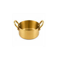 Casserole en cuivre de qualité supérieure avec deux poignées, portable, capacité 1-2L, sans revêtement, design minimaliste, compatible gaz et induction