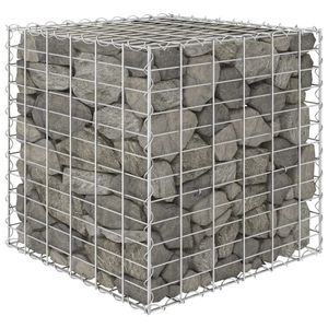 Jardinera Elevada Gabion de 23.6 Pulgadas, de Alambre de Acero Plateado, Macetas, Jardineras de Estilo Rústico para Jardín - Product Image 1