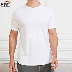 T-shirts pour hommes en coton 100% de haute qualité OEM, surdimensionnés, vente en gros, bonne qualité, couleur unie. - Product Image 3